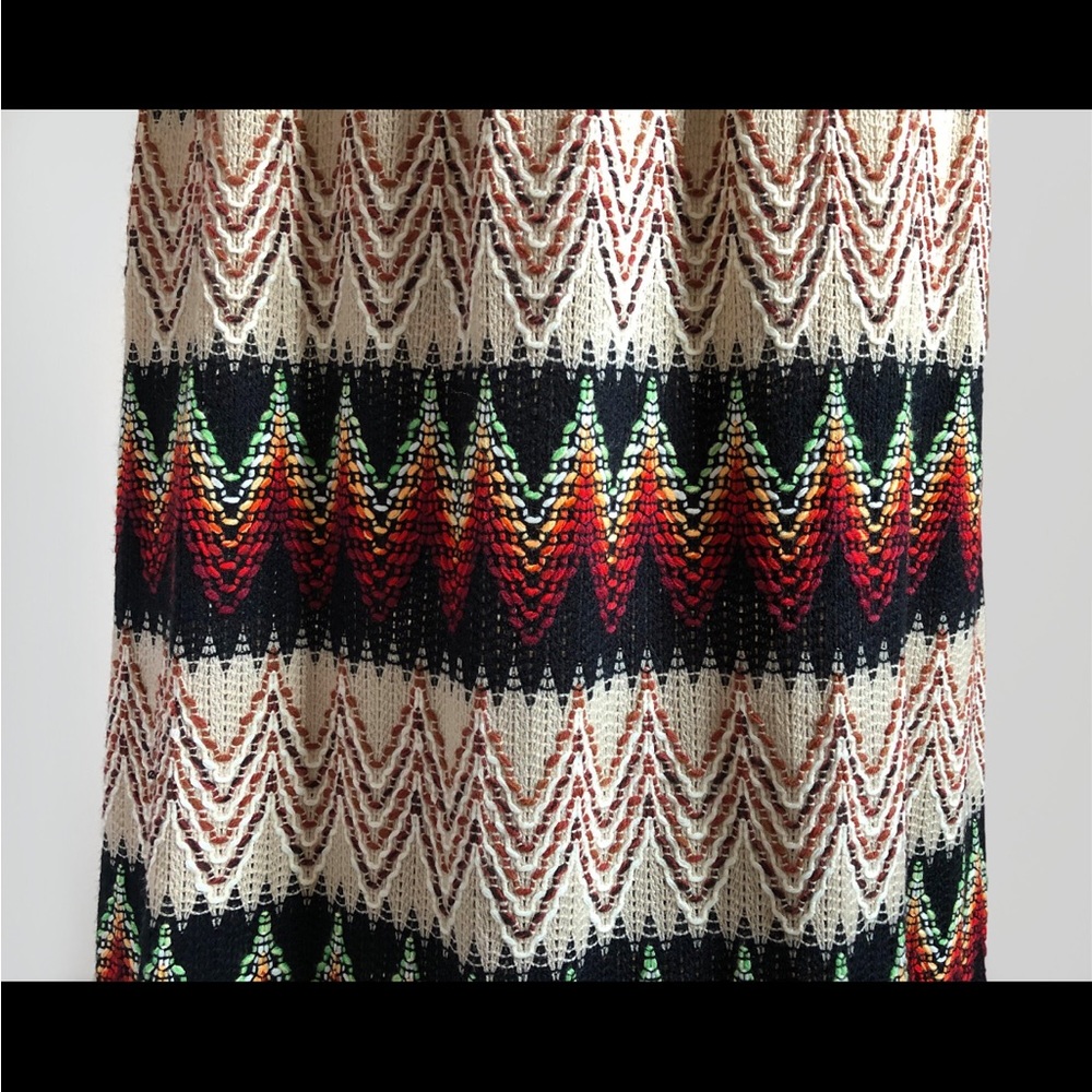 Vintage 70s Black & Woven Bohemian Maxi Dress - Picture 7 of 14